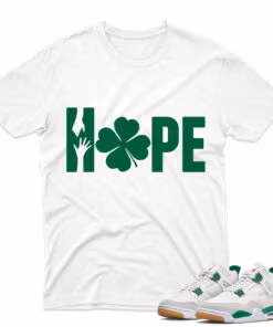 J4 Retro SB Pine Green - T-Shirt Hope White