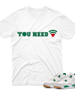 J4 Retro SB Pine Green - T-Shirt Wifi White