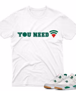J4 Retro SB Pine Green - T-Shirt Wifi White
