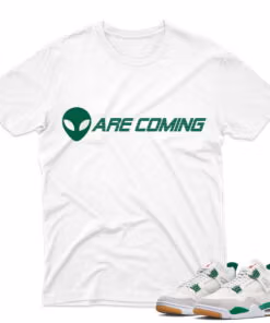 J4 Retro SB Pine Green - T-Shirt Alien White