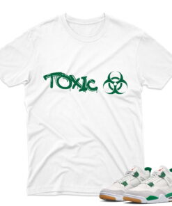 J4 Retro SB Pine Green - T-Shirt Toxic White