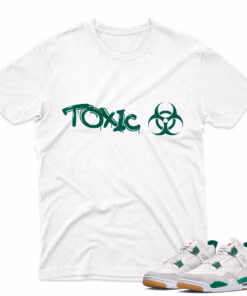 J4 Retro SB Pine Green - T-Shirt Toxic White