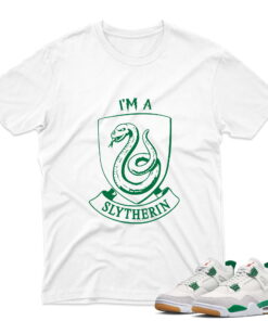 J4 Retro SB Pine Green - T-Shirt Slytherin White