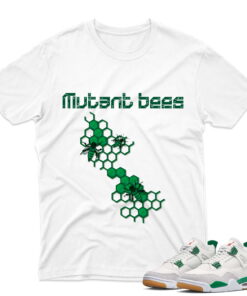 J4 Retro SB Pine Green - T-Shirt Bees White