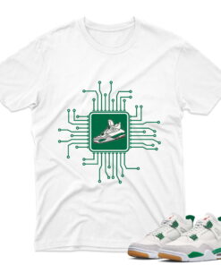 J4 Retro SB Pine Green - T-Shirt Mainboard White