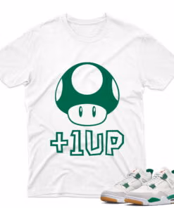 J4 Retro SB Pine Green - T-Shirt 1up White