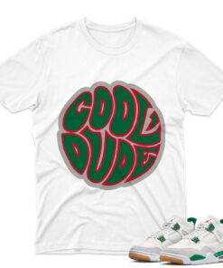 J4 Retro SB Pine Green - T-Shirt Cool-Dude White