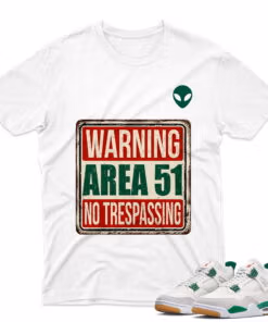 J4 Retro SB Pine Green - T-Shirt 51 White