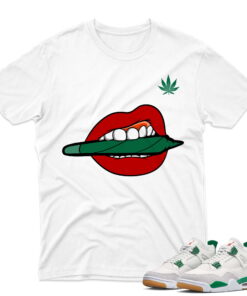 J4 Retro SB Pine Green - T-Shirt Cigar-Lip White