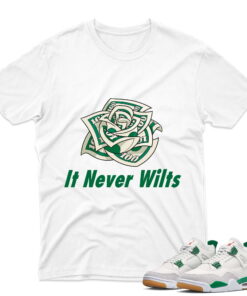 J4 Retro SB Pine Green - T-Shirt Never-Wilts White