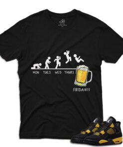 J4 Retro Thunder - BeerDay T-Shirt - Black