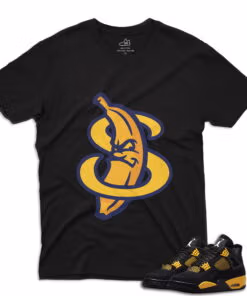 J4 Retro Thunder - RichBanana T-Shirt - Black