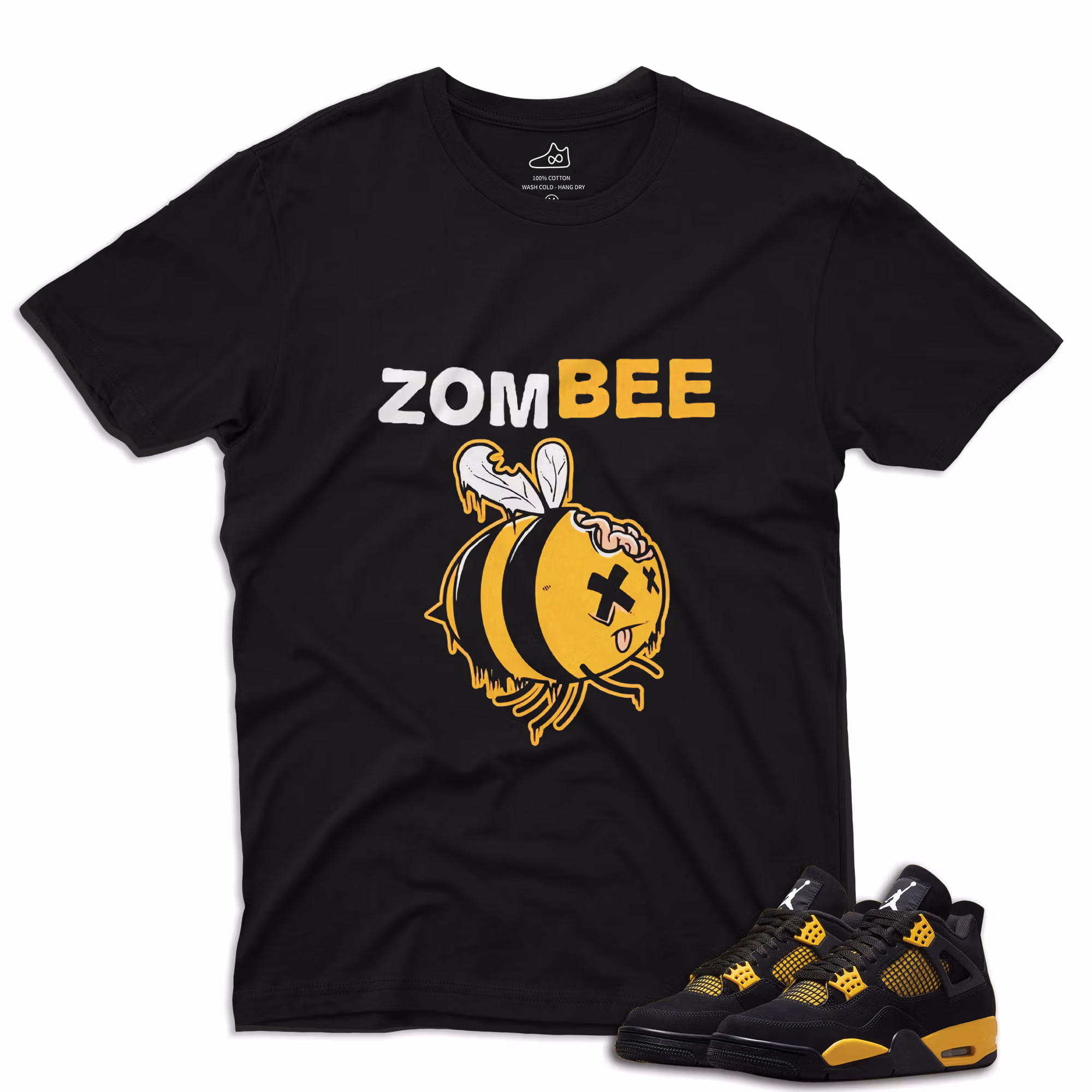 J4 Retro Thunder - Zombee T-Shirt - Black