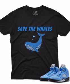 J5 Retro UNC - T-Shirt Whales Black