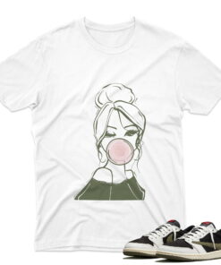 Travis Scott J1 Low OG Olive - Lady T-Shirt - White