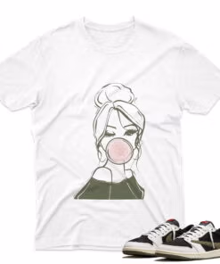 Travis Scott J1 Low OG Olive - Lady T-Shirt - White