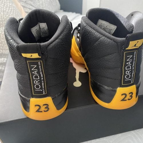 Jordan 12 Retro Black University Gold photo review