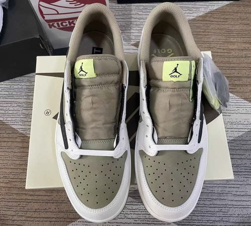 Jordan 1 Retro Low Golf Travis Scott Neutral Olive photo review