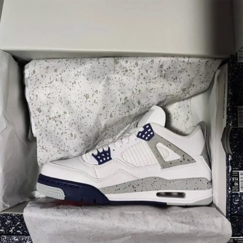 Jordan 4 Retro White Midnight Navy photo review