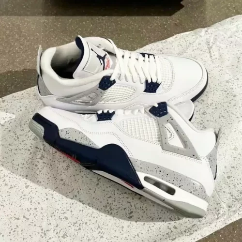 Jordan 4 Retro White Midnight Navy photo review