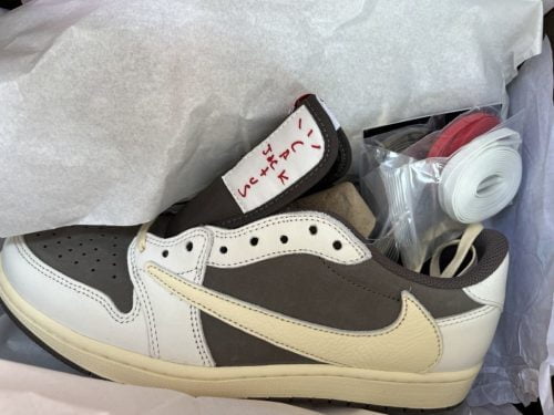 Jordan 1 Low x Travis Scott Sail and Ridgerock Reverse Mocha photo review