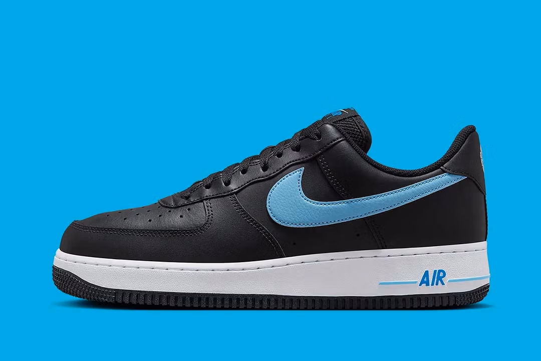 Nike Air Force 1 '07 Low Black University Blue - Image 6