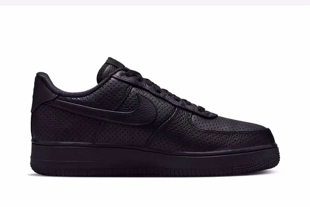 Nike Air Force 1 Low SP Triple Black Perforated - Image 2