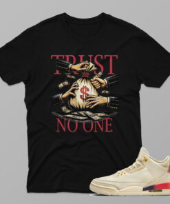 AJ3 J Balvin Medellin Sunset – Trust – Black T-Shirt - 4F602PT