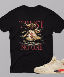 AJ3 J Balvin Medellin Sunset – Trust – Black T-Shirt - 4F602PT