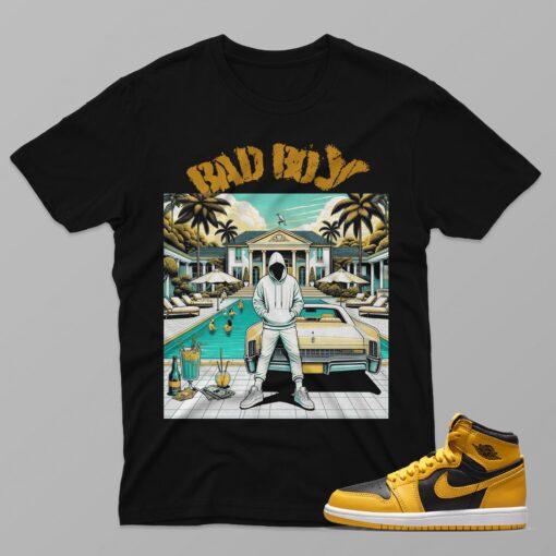 AJ1 Black White – Bad Boy – Black T-Shirt - 4F701PT