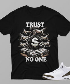 AJ3 Mocha – Trust No One – Black T-Shirt - 4FC03PT