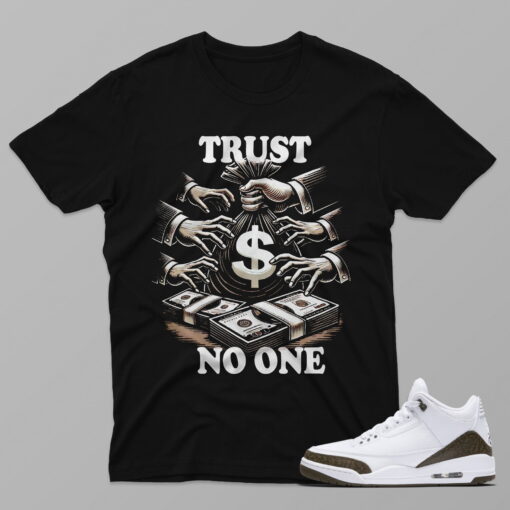 AJ3 Mocha – Trust No One – Black T-Shirt - 4FC03PT