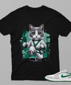 AJ1 Pine Green – Cat – Black T-Shirt - 4FC02PT