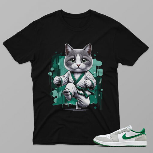 AJ1 Pine Green – Cat – Black T-Shirt - 4FC02PT