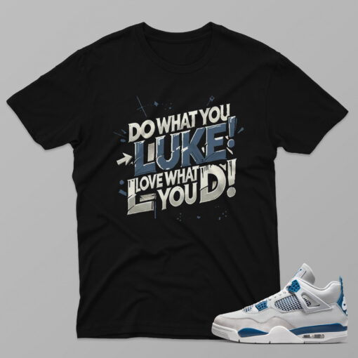 AJ4 Military Blue – Luke – Black T-Shirt - 4G101PT