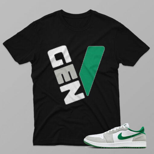 AJ1 Pine Green – Gen V Pine Green – Black T-Shirt - 4I901PT