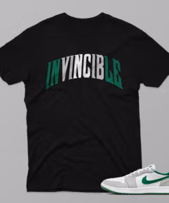 AJ1 Pine Green – Invincible – Black T-Shirt - 4IC02PT