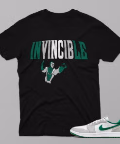 AJ1 Pine Green – Invincible SP Human – Black T-Shirt - 4IC03PT
