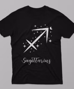 Custom Zodiac Sign Black T-Shirt