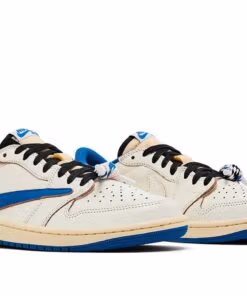 Jordan 1 Retro Low OG SP Fragment x Travis Scott Sail Military Blue DM7866-104