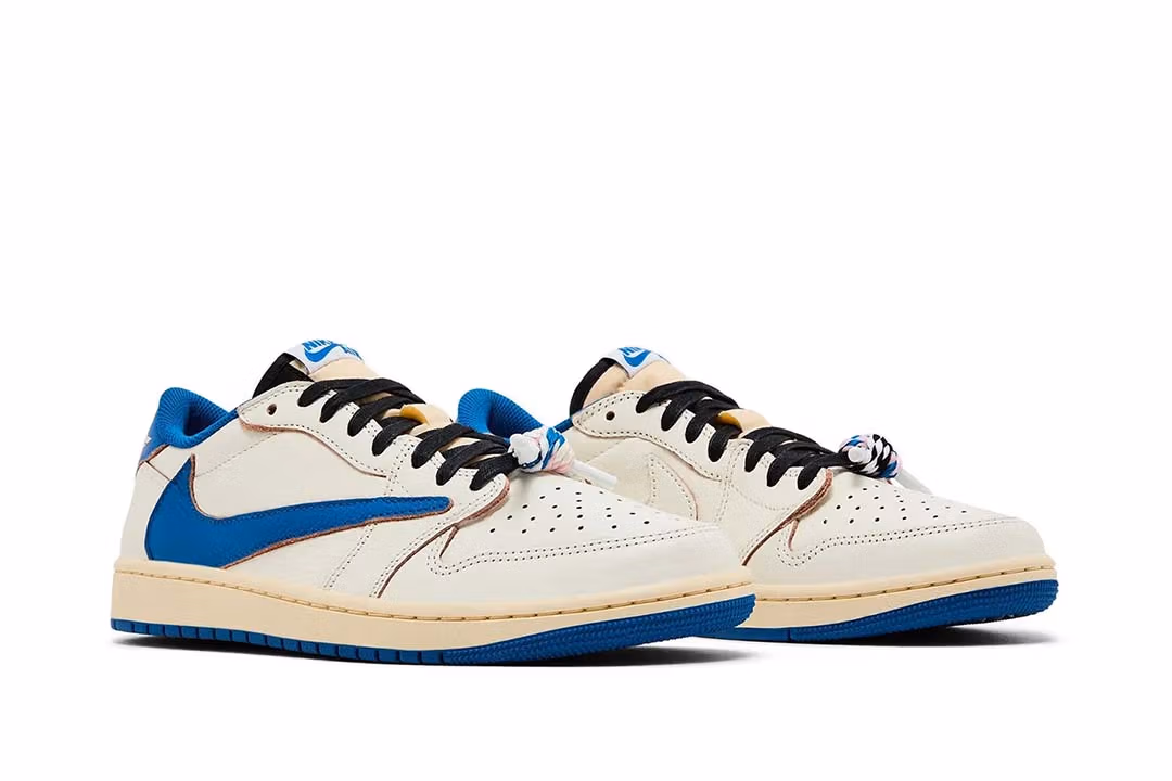 Jordan 1 Retro Low OG SP Fragment x Travis Scott Sail Military Blue DM7866-104