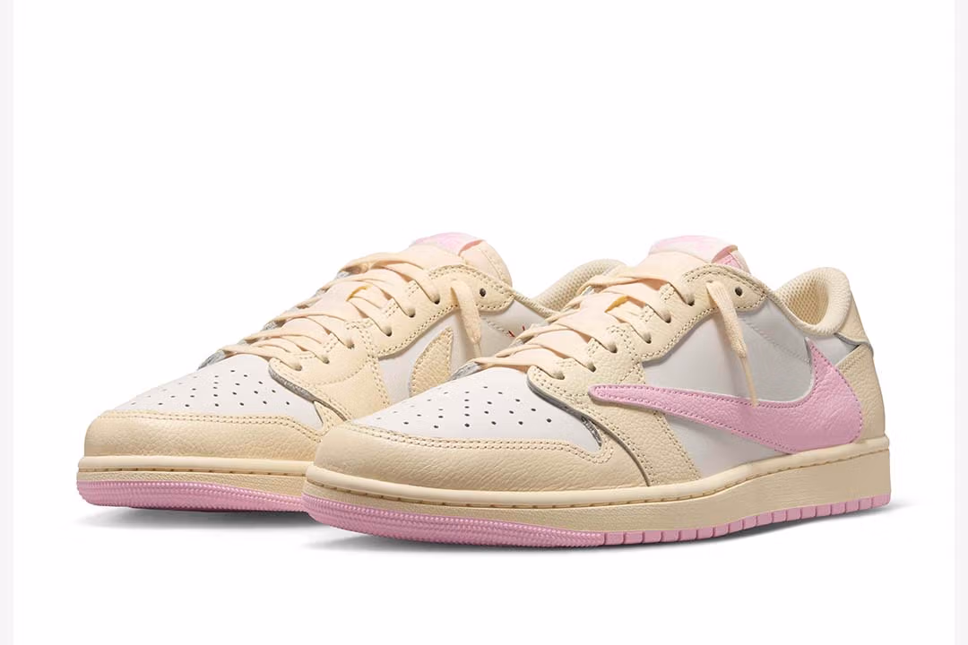 Jordan 1 Low x Travis Scott Muslin and Shy Pink IQ7604-100