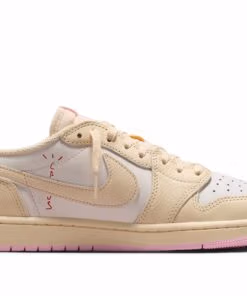 Jordan 1 Low x Travis Scott Muslin and Shy Pink IQ7604-100