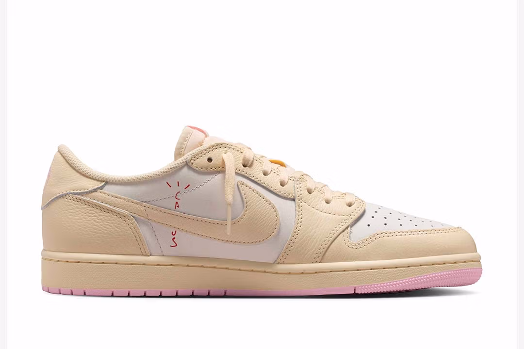 Jordan 1 Low x Travis Scott Muslin and Shy Pink IQ7604-100