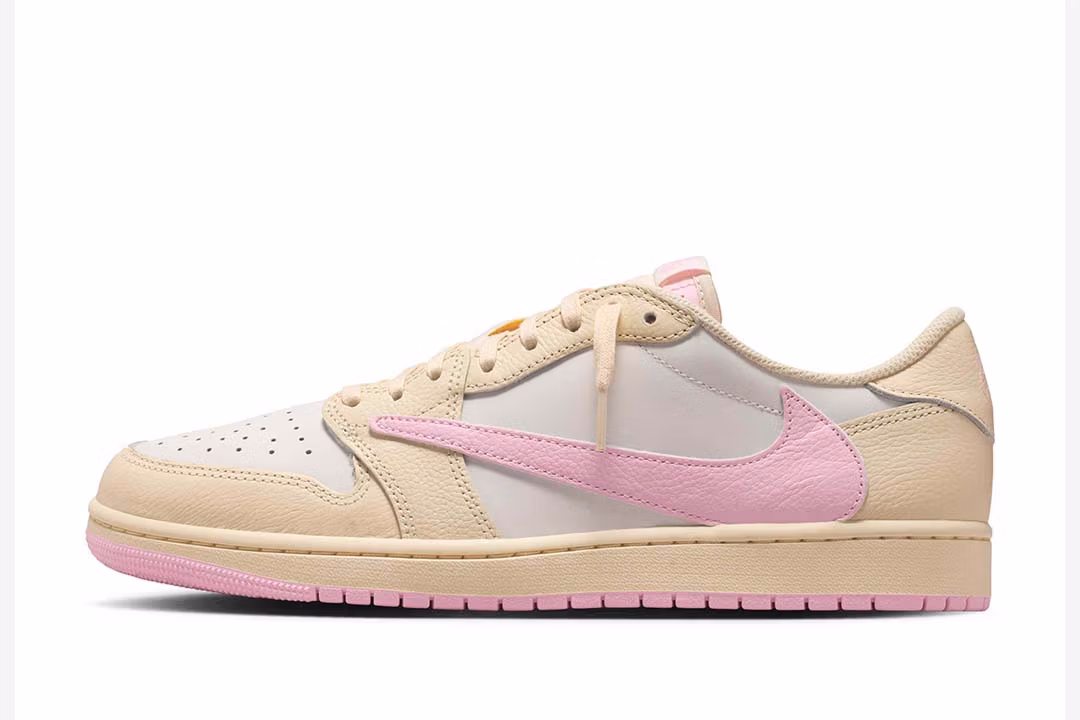 Jordan 1 Low x Travis Scott Muslin and Shy Pink IQ7604-100