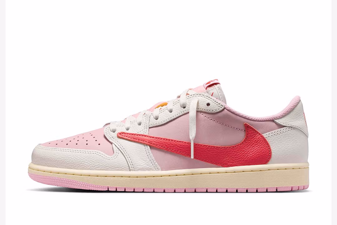 Jordan 1 Low x Travis Scott Shy Pink and Tropical Pink IQ7604-101