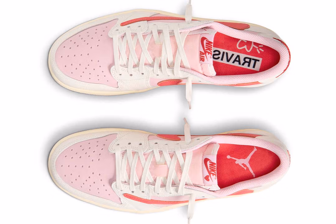 Jordan 1 Low x Travis Scott Shy Pink and Tropical Pink IQ7604-101