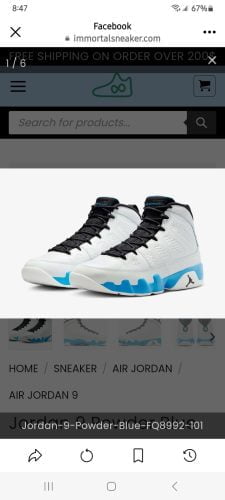 Jordan 9 Powder Blue photo review