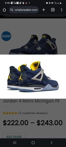 Jordan 4 Retro Michigan PE photo review