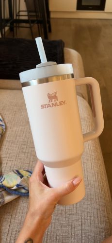 Rose Quartz Stanley 40 Oz. Quencher H2.0 FlowState Stainless Steel Vacuum Insulated Tumbler photo review